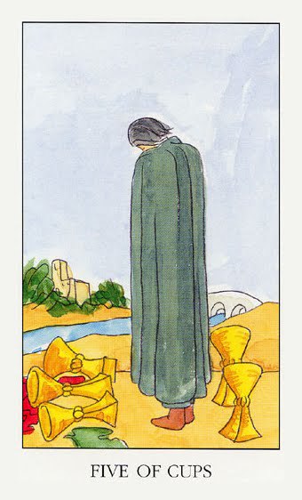 Tarot, CINCO DE COPAS, carta del día 14 de enero de 2024.